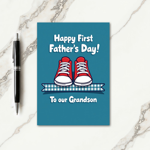 Sweet First Fathers Day Shoes Card