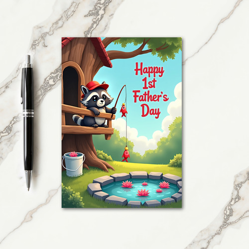 Sweet First Fathers Day Tree Card