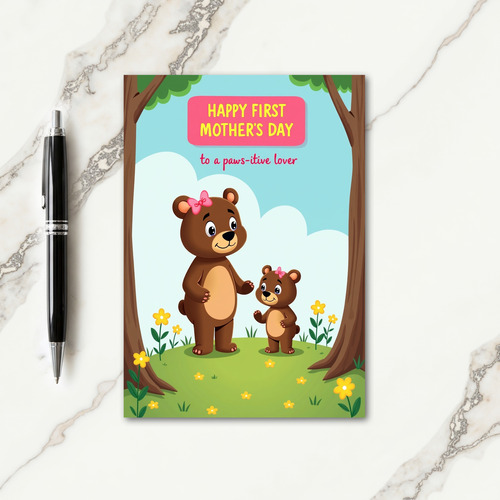 Sweet First Mothers Day Animal Card