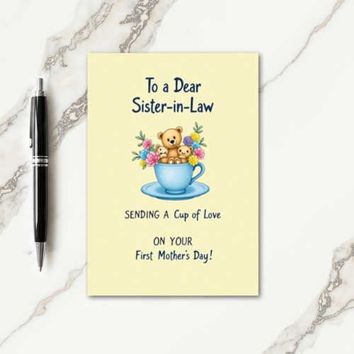Sweet First Mothers Day Bear Card