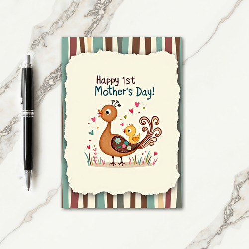 Sweet First Mothers Day Bird Card