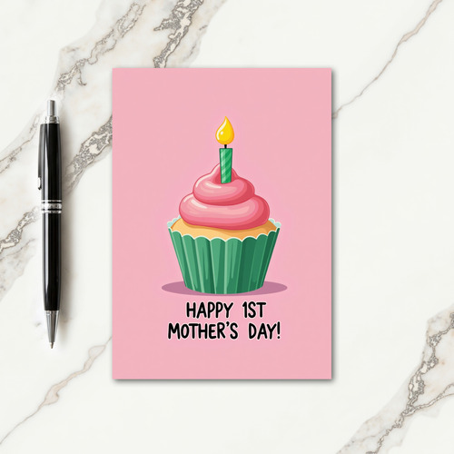 Sweet First Mothers Day Cupcake Card