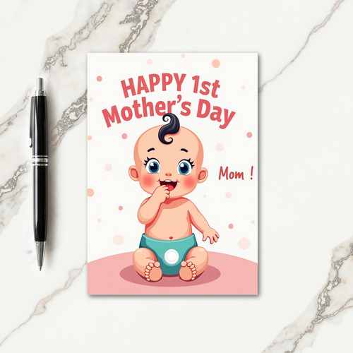 Sweet First Mothers Day Mom Card