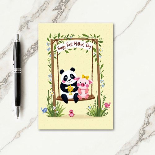 Sweet First Mothers Day Scene Card