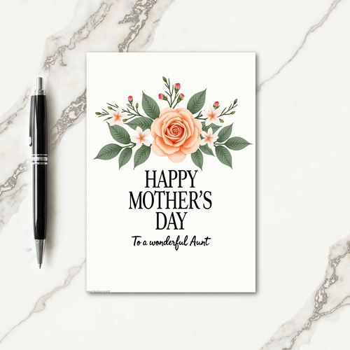 Sweet Floral Aunts Day Card