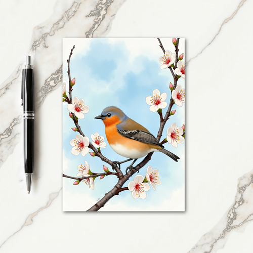 Sweet Floral Birds Mother Card