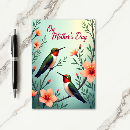 Sweet Floral Birds Mothers Day Card