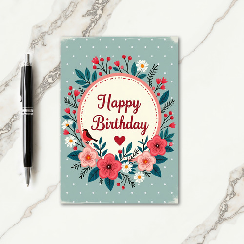 Sweet Floral Birthday Card