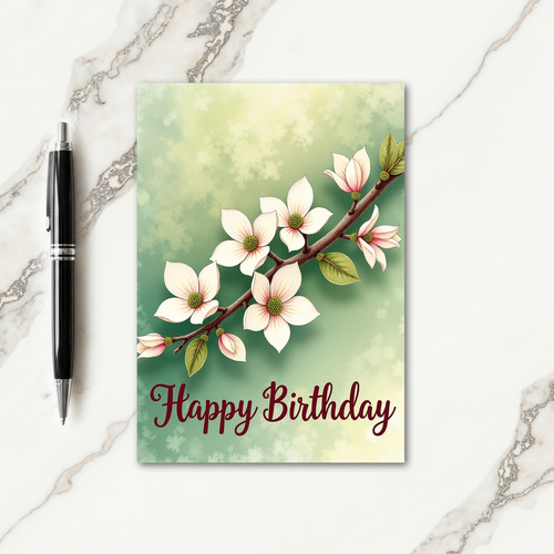 Sweet Floral Branch Birthday Card