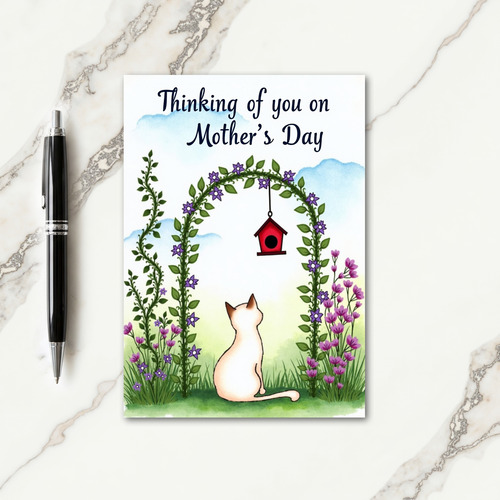 Sweet Floral Feline Card