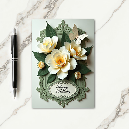 Sweet Floral Filigree Card