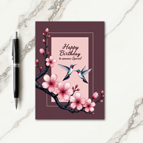 Sweet Floral Frame Birthday Card