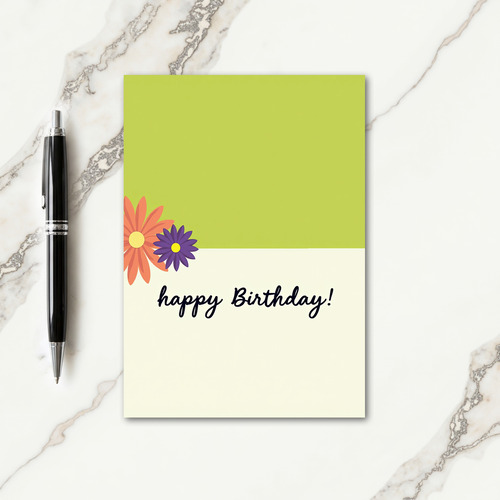 Sweet Floral Green Card