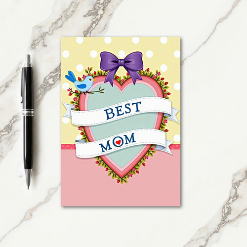 Sweet Floral Mom Hearts Day Card