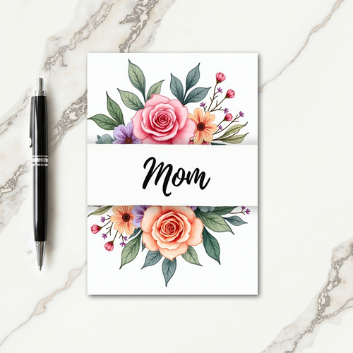 Sweet Floral Mom Watercolor Card