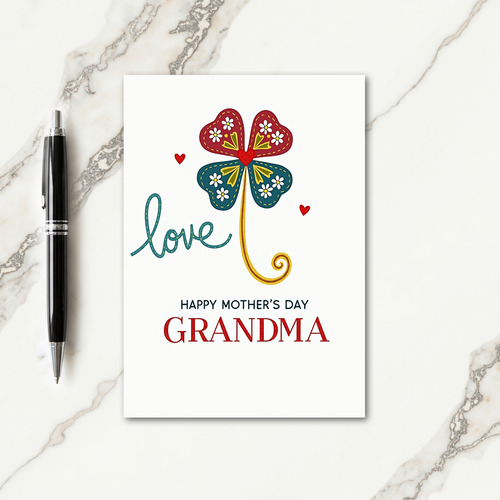 Sweet Floral Mothers Day Grandma Card