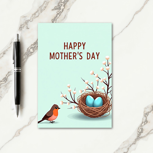 Sweet Floral Mothers Day Nest Card