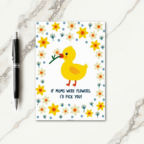 Sweet Floral Mums Day Bird Card