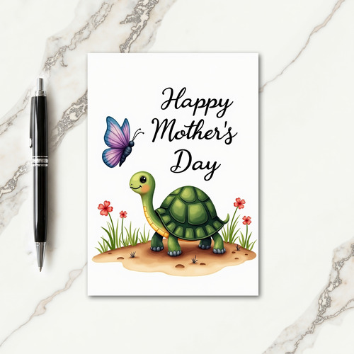 Sweet Floral Reptile Mothers Day Card