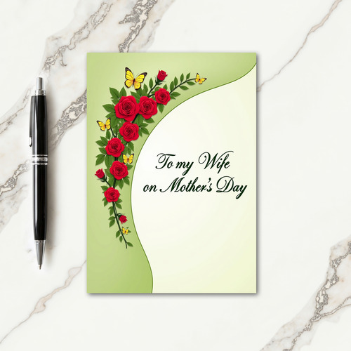 Sweet Floral Wifes Day Card