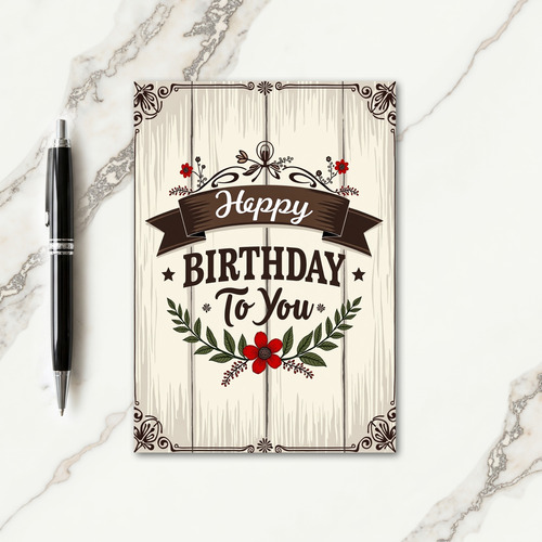 Sweet Floral Wreath Birthday Card