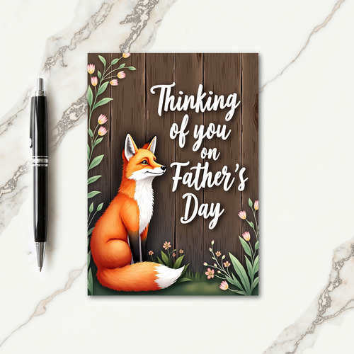 Sweet Fox Fathers Day Greeting Card