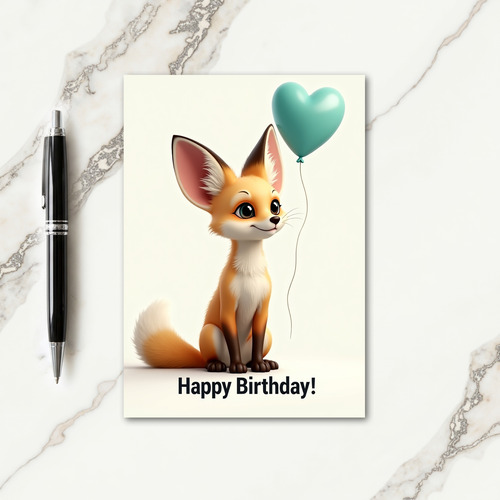 Sweet Fox Illustration Card