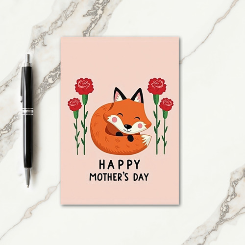 Sweet Fox Mothers Day Card