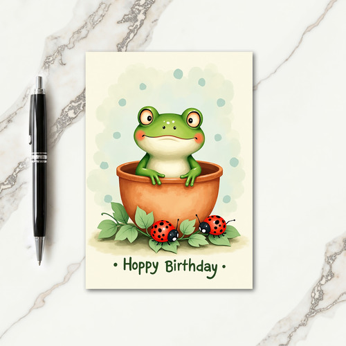 Sweet Frog Birthday Card