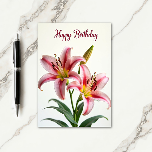 Sweet Fuchsia Petal Card