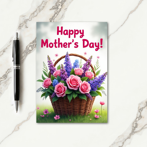 Sweet Fuchsia Script Card