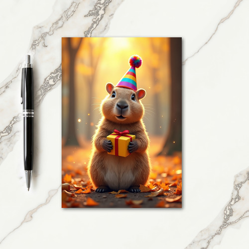 Sweet Furry Gift Birthday Card