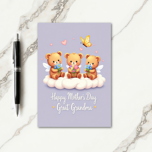 Sweet Fuzzy Bears Mothers Day Card