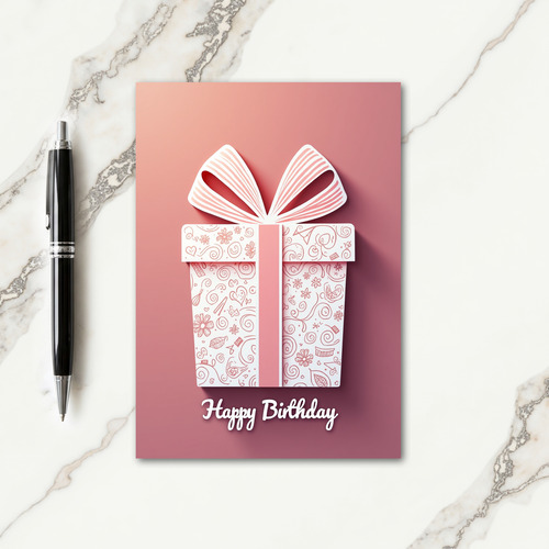 Sweet Gift Box Birthday Card