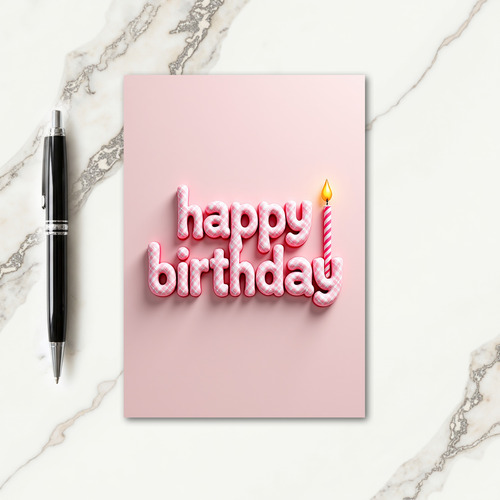 Sweet Gingham Birthday Card