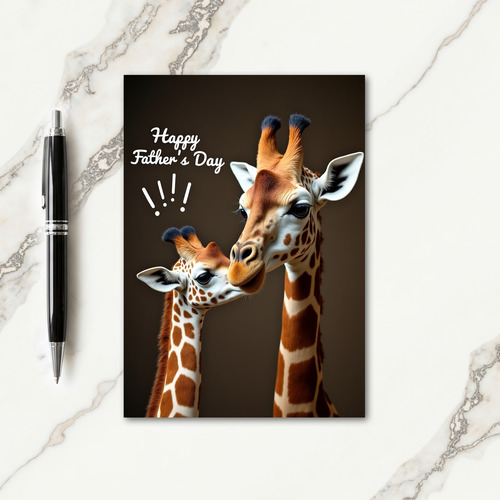 Sweet Giraffe Family Day Card