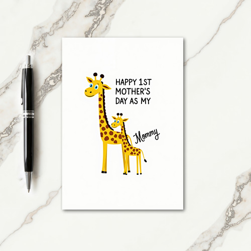 Sweet Giraffe Mommys Day Card