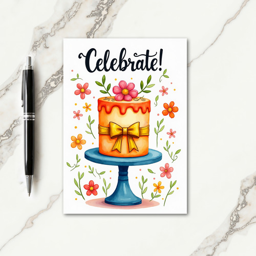 Sweet Gradient Cake Card