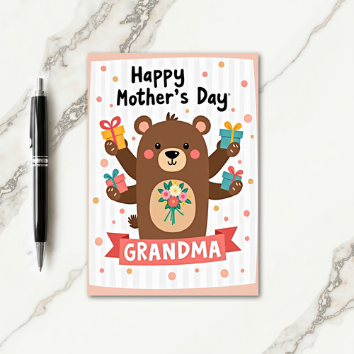 Sweet Grandma Bear Hugs Card
