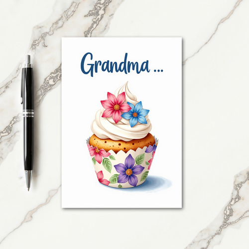Sweet Grandma Cupcake Card