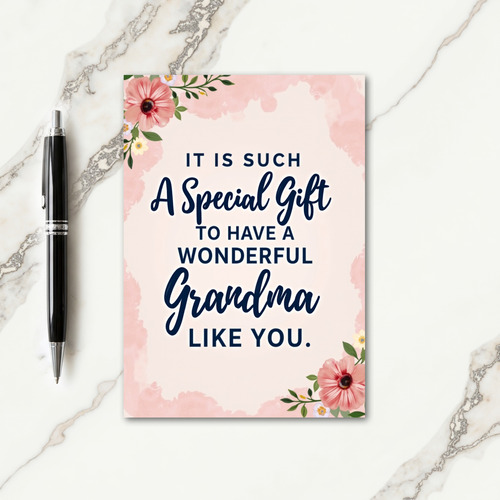 Sweet Grandma Floral Gift Card
