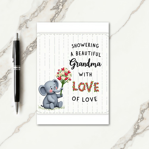 Sweet Grandma Floral Love Card