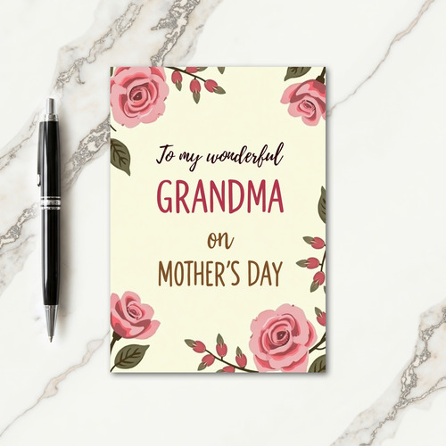 Sweet Grandma Mothers Day Art Card