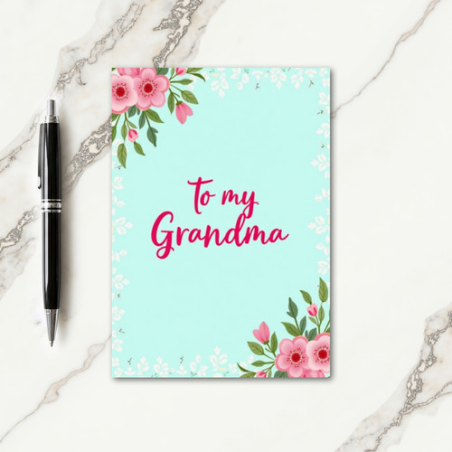Sweet Grandma Mothers Day Floral Card
