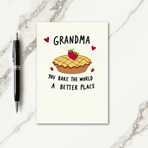 Sweet Grandma Pie Mothers Day Card