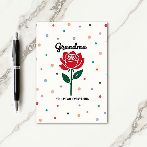 Sweet Grandma Rose Card