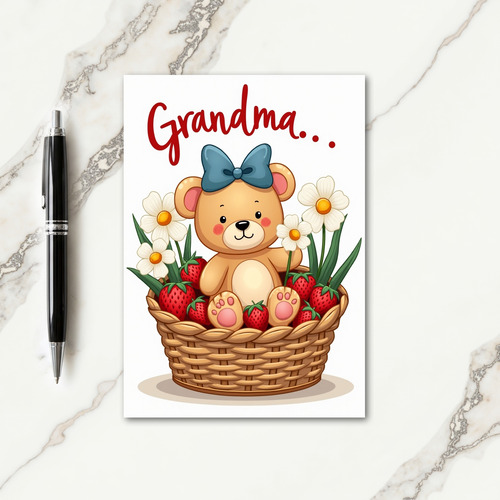 Sweet Grandmas Bear Card