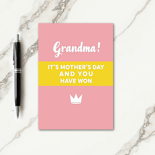 Sweet Grandmas Day Crown Card