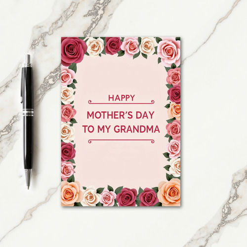 Sweet Grandmas Day Floral Card