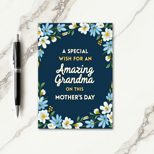 Sweet Grandmas Floral Mothers Day Card